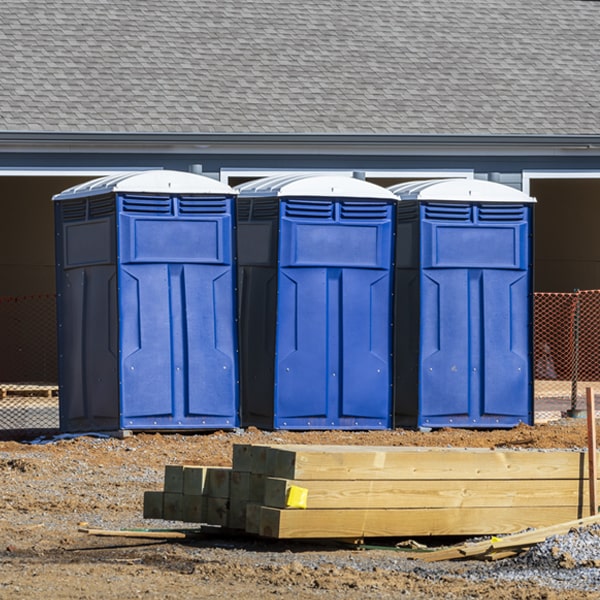 how can i report damages or issues with the portable restrooms during my rental period in Bartlow